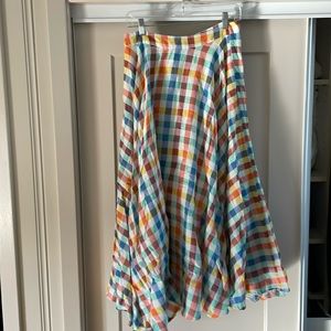 Amthropologie Checkered Skirt